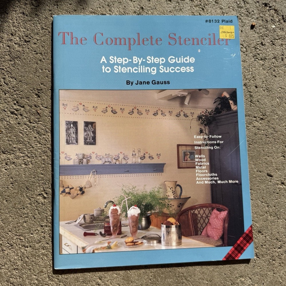 VTG The Complete Stenciler Plaid #8132 by Jane Gauss Vintage 1986